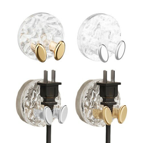 フック プラグホルダー 穴あけ不要 コンセントフック 壁掛けプラグオーガナイザー 多用途壁フック 粘着..