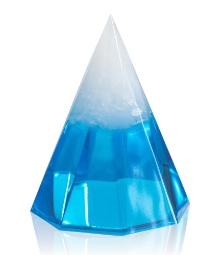 盛り塩 伊勢神宮分霊 お祓い塩使用 交換不要 お清め オルゴナイト 風水 (青富士)