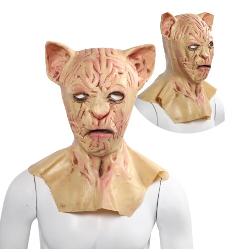 (kitamurasyokai) 無毛猫動物マスク頭セット - ハロウィーン・ホラー・猫妖怪キャラクター用フェイスマ..