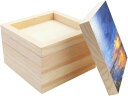 (SYZHXHKL) 未仕上げスクエアウッドパネル 画板 8枚パック 15x15cm ブランク木製キャンバス クレードルペインティングパネルボード 粘土アート ...