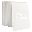 油絵ボード、CTRICALVER 絵画綿キャンバス厚さ 3mm (12 枚パック)、絵画ボード 13 x 18 cm、キャンバスボード、空白の事前ストレッチキャ...