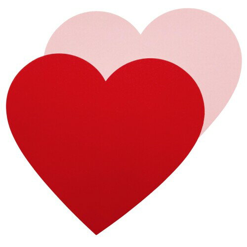 ディスプレイカード ハート（大） W190×H170mm 2種（ピンク／レッド）各20枚
