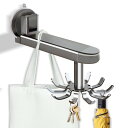 吸盤回転台所用具棚壁掛け式360度回転フック、調理用具棚(10個の回転可能フック)、スプーンと鍋の蓋、金属台所用具ハンガー用