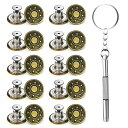 ジーンズ ボタン 17mm 10個セット デニムボタン ジーンズボタン ネジ式 ジーンズ用ボタン、バッグ 取付簡単 ウエスト調整 DIY 裁縫 手作り 飾りボタ...