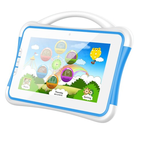 7インチ幼児用タブレット Android 10用キッズ学習タブレット 1280 x 800 HDタッチスクリーン 落下防止ケース付きウルトラスリムタブレット 3Gネットワ ーク対応 アイプロテクショ