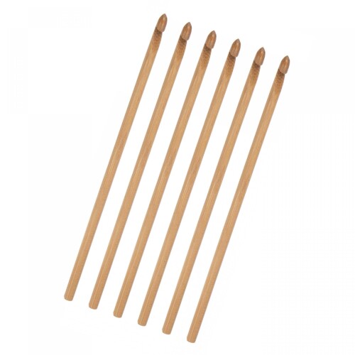 Edinstry 編み針 かぎ針 縫い針 手あみ針 バンブー 6本 5mm レース針 毛糸針 手芸 編み物 毛糸 DIY 編..