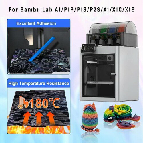 IdeaFormer IR3 ξ�� PER ���ࡼ�� �������+���ܥѥ����� �ӥ�ɥץ졼�� 257x257mm for Bambu Lab X1/X1C/X1E/P1P/P1S/P2S/A1 �Х�֡����3D�ץ�󥿡��� �Х͹� ���ץ�󥰥�������ӥ�ɥץ졼�� 3D�ץ�