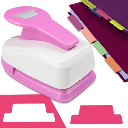 Tab Punch Pink File Tab Punch 2 inch Paper Punch
