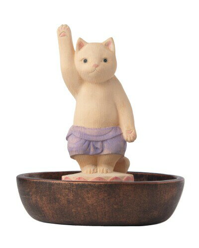 猫buddha 誕生釈迦 仏屋さかい原型監修＿木彫り 仏像 フィギュア 招き猫 まねき猫 縁起 風水 置物（NB..