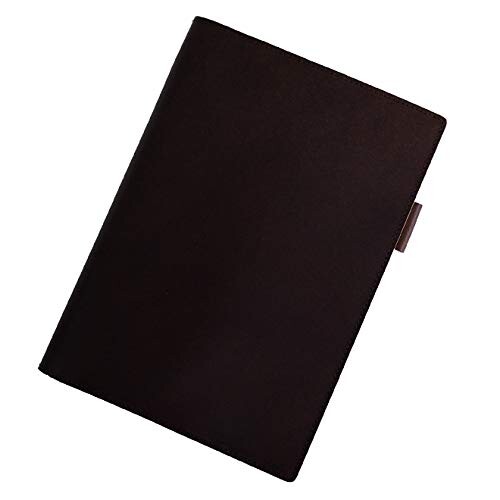 手帳カバー A5 正寸 本革 切り目仕上げ (チョコ, 厚み：ラージ)