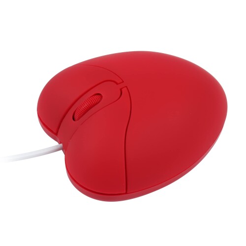 Fmlyhom 有線マウス かわいい ハート型マウス 小型 子供用マウス 軽量 USB有線マウス 左右対称 コンパ..