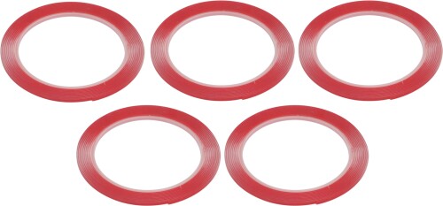 オーディオファン 両面テープ 魔法テープ 超強粘着 貼ってはがせる 再利用可能 極細 3mm幅×3m 5点セット