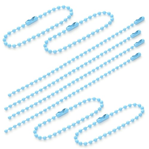 Pstyle. ボールチェーン キーホルダー アクセサリー 2.3mm 100個セット PST-127 (ライトブルー)