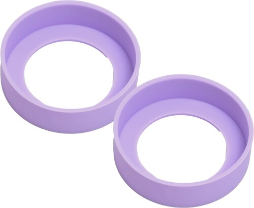 真空断熱ケータイマグ用 シリコンカバー 底キャップ 水筒 保護カバー 滑りにくい 騒音や傷防止 シリコン製 65mm パステルパープル 2個セット オーディオファン