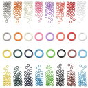 PandaHall 丸カン カラー 480個 16色 丸環 マルカン 8mm リング 基礎パーツ 金具セット アクセサリーパーツ ジュエリー用 ピアス イヤリン...