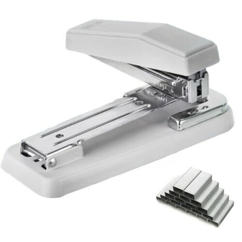 KALOLINNA 中綴じホッチキス 回転 50枚綴じ可能 12号針 1000本針付き 中型 卓上ステープラー 強力 雑誌..