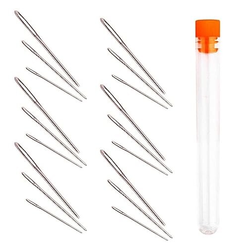 針 刺繍針 縫い針 手縫い針 手縫針 厚地縫い用針 手芸DIY工具 大きな目の鈍い針 革用針 太針 本革工具 ..