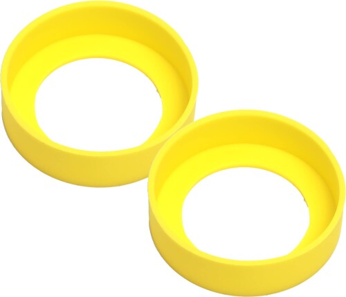 真空断熱ケータイマグ用 シリコンカバー 底キャップ 水筒 保護カバー 滑りにくい 騒音や傷防止 シリコン製 65mm イエロー 2個セット オーディオファン