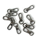キーホルダー 10個入り 回転カン レバー ストラップ フック ナスカン 回転式 金具 アクセサリーパーツ ハンドメイド 手芸DIY材料