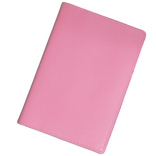 (i-story) お薬手帳 カバー 本革 日本製 カードポケット 透明窓付き (ピンク)