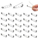 LYHMHAMY ブローチピン コサージュピン 造花ピン 縫い付けピン 316ステンレス鋼 25mm 回転式 ブローチピン 三つ穴 安全 丈夫 DIY手芸(30...