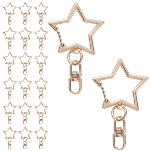 Yeepan キーホルダー 金具 キーホルダーパーツ キーホルダー 可愛い ワンタッチ 20個 回転カン ナスカン 丸カン付き ハンドメイド キーリング 手作り 素材 DIY アクセサリーパーツ 取付簡単