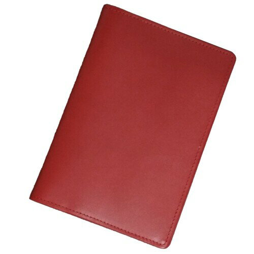 (i-story) お薬手帳 カバー 本革 日本製 カードポケット 透明窓付き (ダークレッド)