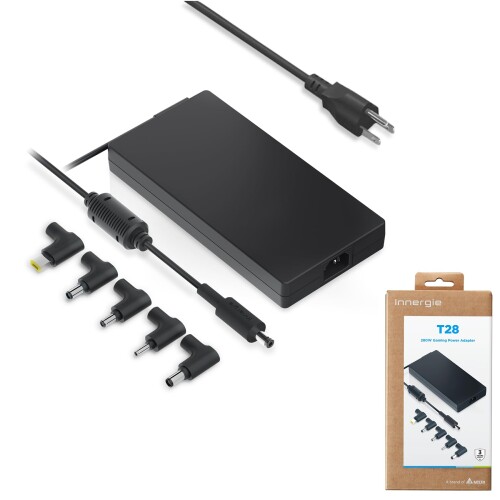 Innergie T28 280W Q[~Opc m[g acA_v^[ - [dA5 vOtAASUS ROG/Lenovo/MSI/HP/ROG/Acer/Dell AlienwareȂǂ̃Q[~Om[gp\RɑΉ\ - 1.8m (AC & DC)P[u & UL