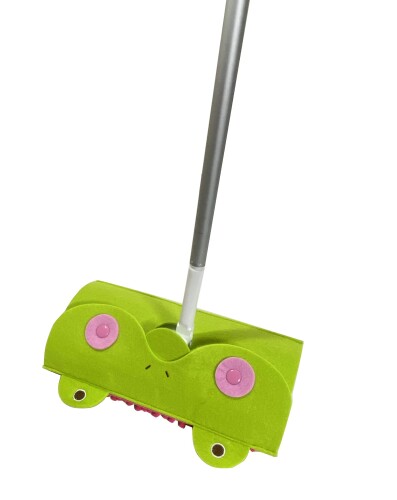 HatsumeiLabox フローリングワイパー付き動物モップ (カエル)
