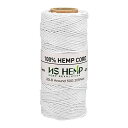 手芸用品麻紐 約 1mm, 長約 62m (001 WHITE)
