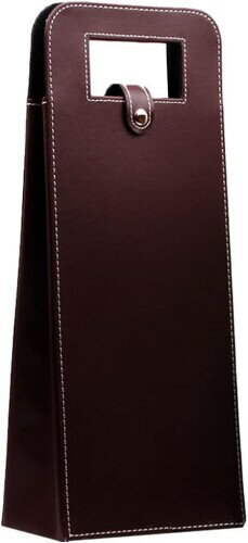 Anberotta ベーシック ワインバッグ シャンパン ボトルバッグ 収納 ケース 持ち運び 手提げ袋 N-W093-C (ブラウン)