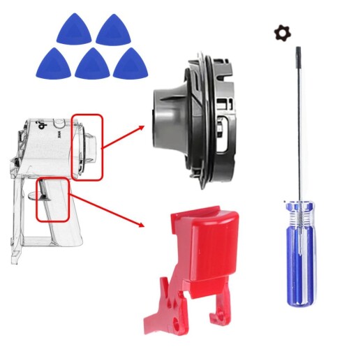 GIZLABO V8 トリガー スイッチ ボタン ダイソン対応 掃除機 互換品 パーツ 分解 組立 手順 解説 動画リンク 交換 修理 トリガー 交換部品 交換...