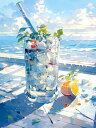 LEADINTOP ダイヤモンドアート 夏 カップ 丸いビーズ 30X40cm ダイヤモンドペインティング キット モザイクアート 人気 ビーズアート かわいい...