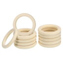 PATIKIL 70mm 木製リング クラフト用 30個パック 天然木製リング 未完成の木製ル ープサークル ペンダントコネクタ用 ジュエリー作り マクラメ D...