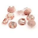 HAMILO ヘアゴム 台座金具 アクセサリー ハンドメイド 直径約8mm 200個セット (ゴールド)
