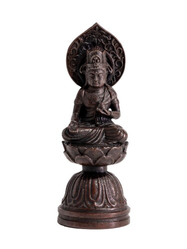 仏像 虚空蔵菩薩 7.8cm （蝋型銅製） 仏師：牧田秀雲 原型＿（丑・寅年生まれ）十二支守り本尊 干支 高..