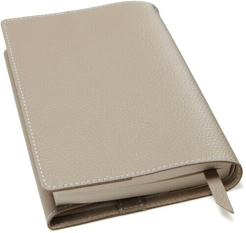 ブックカバー 文庫本サイズ 本革 A6 シュリンクレザー 文庫本カバー (ライトグレー)