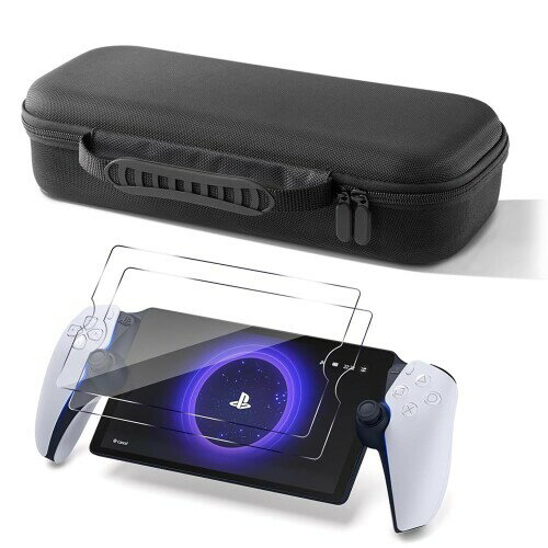 PlayStation Portal 収納バッグ スーツケース 9Hガラスフィルム 液晶保護フィルム 高透過率 耐衝撃 保護ケース ハードケース 軽量 持ちやす...
