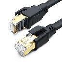 DDMALL LANケーブル CAT8 2M-2本 カテゴリー8 RJ45コネクター 超高速40Gbps 2000MHz 有線lan CAT8準拠 イーサネットケーブルルーター モデム PC PS4/PS5 X-box等に対応 (2M-2本 ブラック)