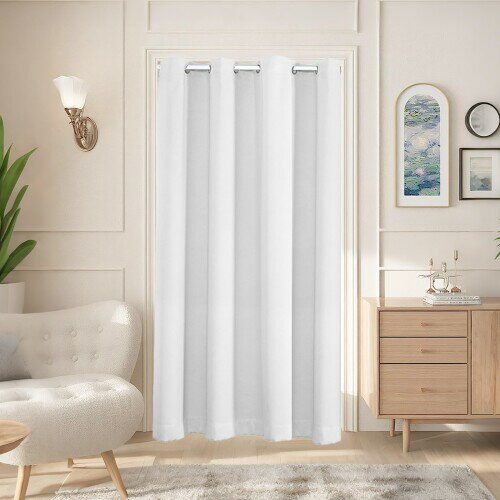 Heeloo 間仕切りカーテン 断熱 防寒 のれん ロング 暖簾 アコーディオンカーテン トイレ オーダー可 ベージュ 幅110cm*丈180cm 1枚 グレー...