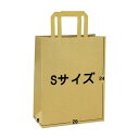 BR-office手提 紙袋 平手紐 ギフトバッグ ラッピング袋 茶色 無地 中身が見えない 縦24cm横20cm側面マチ8cm