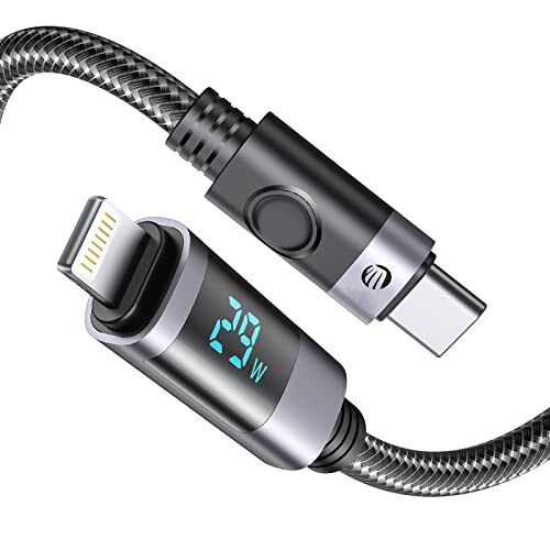 ORICO CgjOP[u USB-C 29W Lightning P[u Type-C LED\ }[d iphone [dP[u iPhone 13 12 11 Pro Max XS XR X 8 7 Plus AirPods ProȂǂɑΉ (1m, 66W USB C to L)