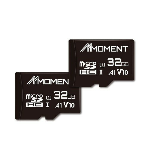 2枚セットMMOMENT マイクロSDカード 32GB ニンテンドー3DS対応 / MicroSDHCカード / Class10 / UHS-I / U1 / A1 / V10 / SDアダプター付読込最大90MB/s