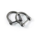 (LMAPUR) キーリング キーホルダー Dリング スマートキー用に dカン 財布 バッグ用 シャックル ドライバー付き ネジ式 金具 パーツ 手芸 (2個-...