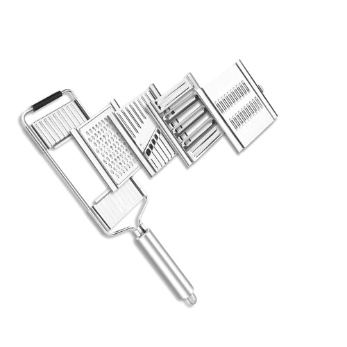 UOPR 多用途スライサー 野菜薄切り 手軽に野菜カット ステンレス製 キャベツ 千切り スライス おろし ..