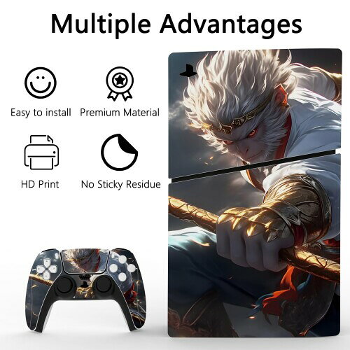 PlayVital 新モデルps5 Slim本体デジタルバージョンに対応用スキンシールステッカー、ps5ヘッドセット＆充電ステーション＆リモコンに対応用スキンシール、ps5コントローラーに対応用スキ
