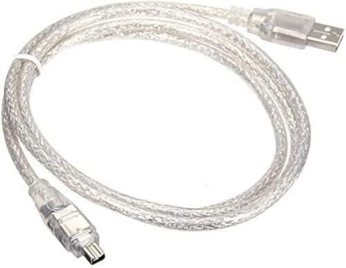 USB オス-Firewire IEEE 1394 4ピンオス 延長ケーブル 変換アダプターコード Sony DCR-TRV75E DVアダプター対応 (1.8m)