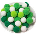 ポンポンボール 直径約25 mm グリーン系 ミックス 100個入り 毛球 小玉 フェルトボール 玉 DIY 人形 ぬいぐるみボール 手芸材料 パーツ アクセサ...