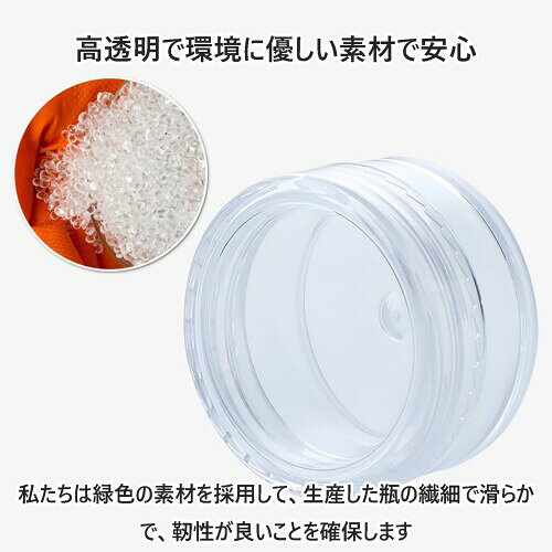 小分け丸ケース 20g 6個 クリームケース クリームジャー ビーズ ネイル収納ボックス 化粧品用 詰め替え容器 小分け容器 出張 旅行用品 家庭用 小物収納用 透明 almeria-secondstore-10897911 アルメリアセカンドストア サンプル画像2
