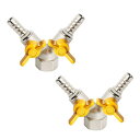 Aopin3ウェイボールバルブ真鍮G 1/2" めねじ x 11mm / 9/20" ホースバーブ x 11mm / 9/20" ホースバーブバルブ水、油、ガスの液体を遮断、ビニールハンドル付き、に適しPEX、銅、HDPE2 個